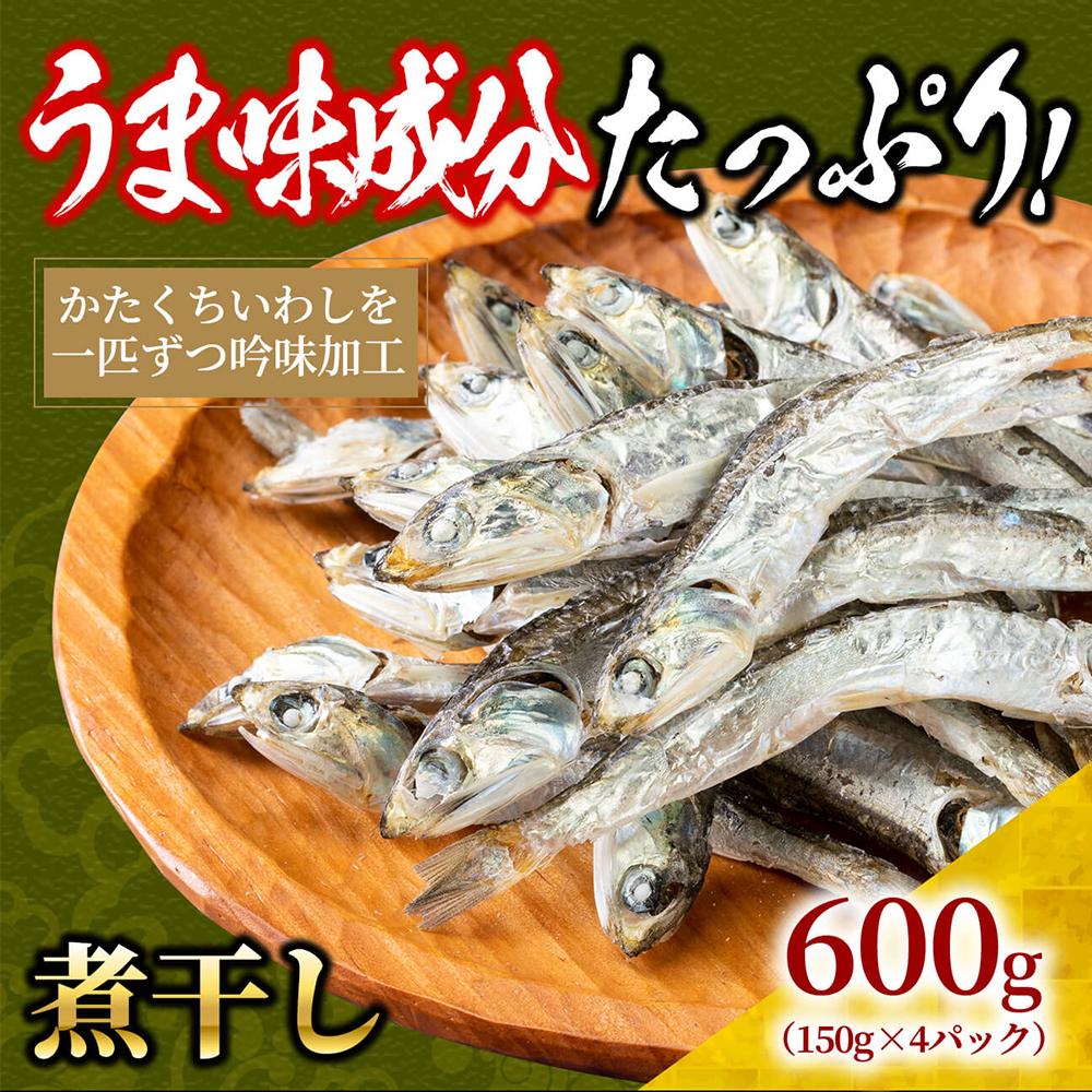 【ふるさと納税】煮干し 600g(150g×4)【小分け セット いわし 鰯 カタクチイワシ 人気 出汁 おやつ おつまみ 香川県 さぬき市】