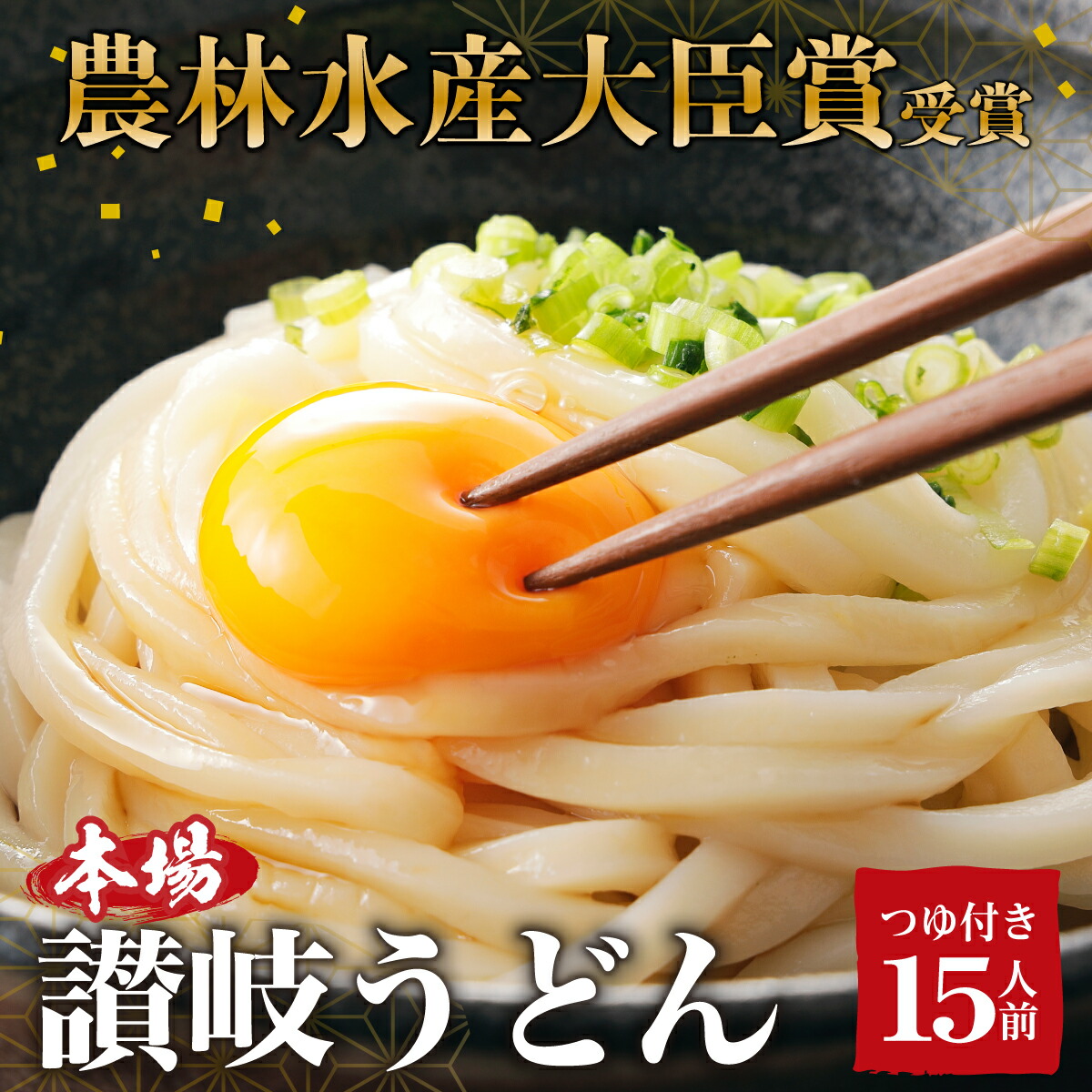 【ふるさと納税】讃岐うどん 15人前 農林水産大臣賞受賞 うどん つゆ付き  うどん 手打ちうどん 半生うどん  さぬきうどん 香川 香川県 東かがわ市