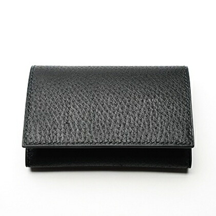 【ふるさと納税】【GOMYO　LEATHER】猪革　手縫い名刺入れ（黒） ファッション 小物 　お届け：ご寄付を頂いてから、製作致します。お届けまで１～3ヵ月要します。