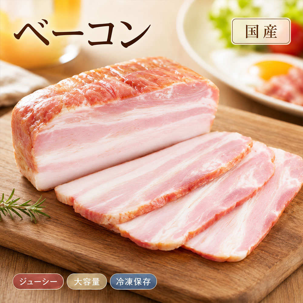 【ふるさと納税】 ベーコン ブロック ベーコン 約1.2kg [ 厚切り おつまみ 朝食 お弁当 サンドイッチ ピザ パスタ 炒め物 野菜巻き 常備品 大容量 冷凍 保存食 人気 ランキング グルメ お取り寄せ 10,000円 台 送料無料 香川県 三豊市 返礼品 てっぱんやきさんて ]｜香川県三豊市