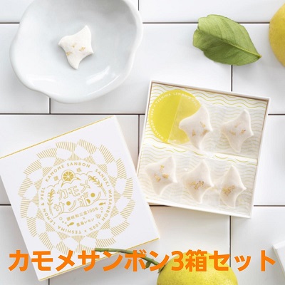 【ふるさと納税】【 小豆島 】カモメサンボン3箱セット お菓子 スイーツ 和三盆 和菓子 レモン ギフト お届け:ご入金頂いてよりおよそ2週間|香川県土庄町