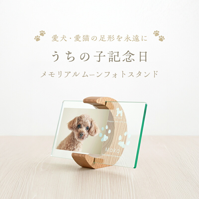【ふるさと納税】うちの子記念日 ムーンフォトスタンド/P-UW11