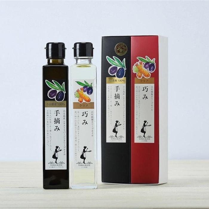 【ふるさと納税】【ギフト用】オリーブオイルセット 182g×2本 (手摘み・巧み)（贈答用・熨斗つき）