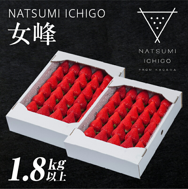【ふるさと納税】310　NATSUMI  ICHIGO 女峰 1.8kg以上 （2025年1月～6月配送）スイーツ いちご ストロベリー 女峰 1kg以上 苺 冷蔵 フルーツ 旬 果物 香川県 デザート 青果物 贈答 プレゼント 贈り物 先行受付 先行予約 季節限定 旬 おすすめ 三木町 送料無料