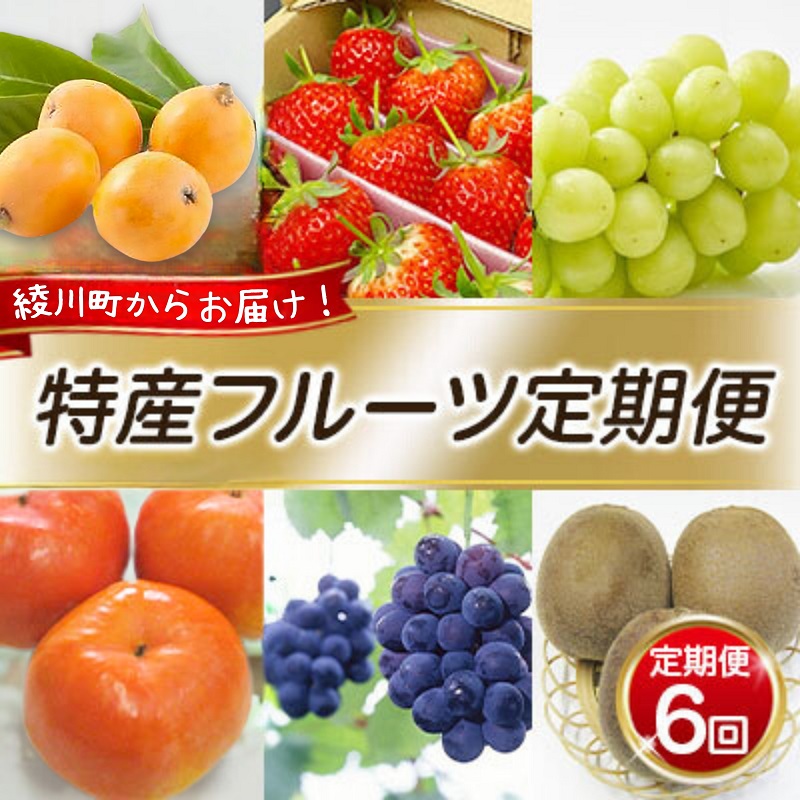【ふるさと納税】特産 フルーツ 定期便（年6回） いちご びわ ピオーネ シャインマスカット 柿 キウイ ぶどう 香川 6 季節 旬