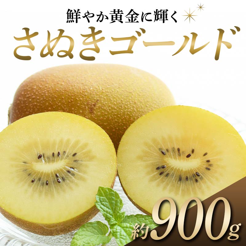【ふるさと納税】【先行予約】《2026年10月～2027年1月頃お届け》 さぬきゴールド 鮮やか黄金に輝く ゴールドキウイ 約900g 香川県産 大粒キウイ キウイフルーツ ゴールデンキウイ フルーツ 果物 くだもの 旬のフルーツ 旬の果物 香川 香川県共通返礼品 F5J-1022｜香川県琴平町