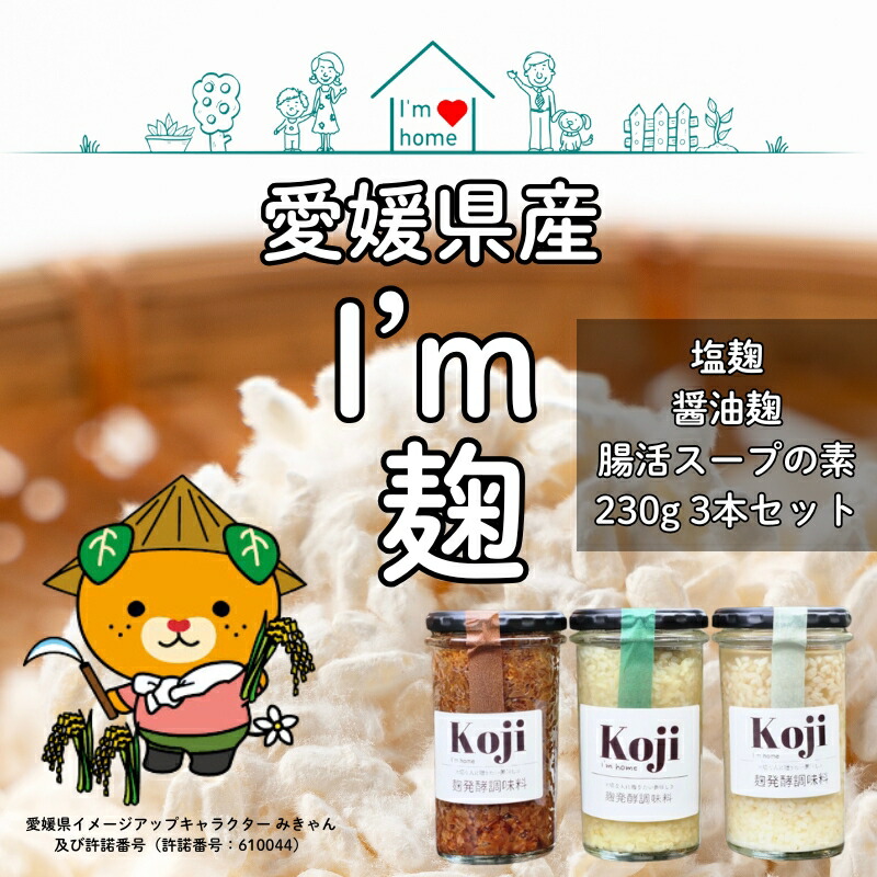【ふるさと納税】 オリジナル麹（塩麹・醤油麹・腸活スープの素）230g 3本セット