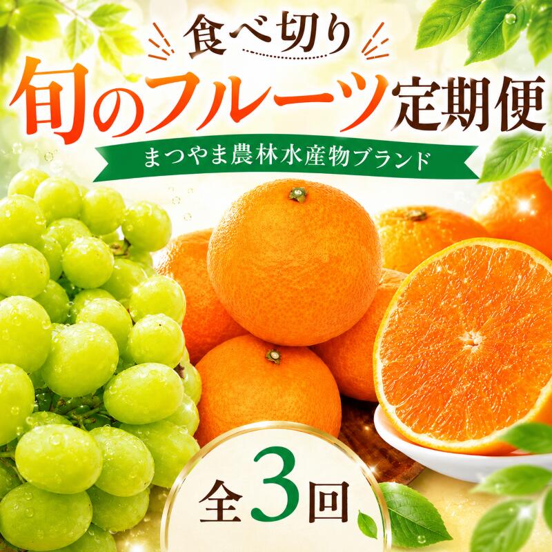 【ふるさと納税】 【全３回】食べきり 旬のフルーツ定期便 まつやま農林水産物ブランド | フジ・アグリフーズ みかん 愛媛蜜柑 愛媛ミカン みかん ミカン mikan 蜜柑 柑橘 フルーツ 果物 シャインマスカット ぶどう 数量限定 人気 おすすめ 愛媛県 松山市 送料無料｜愛媛県松山市
