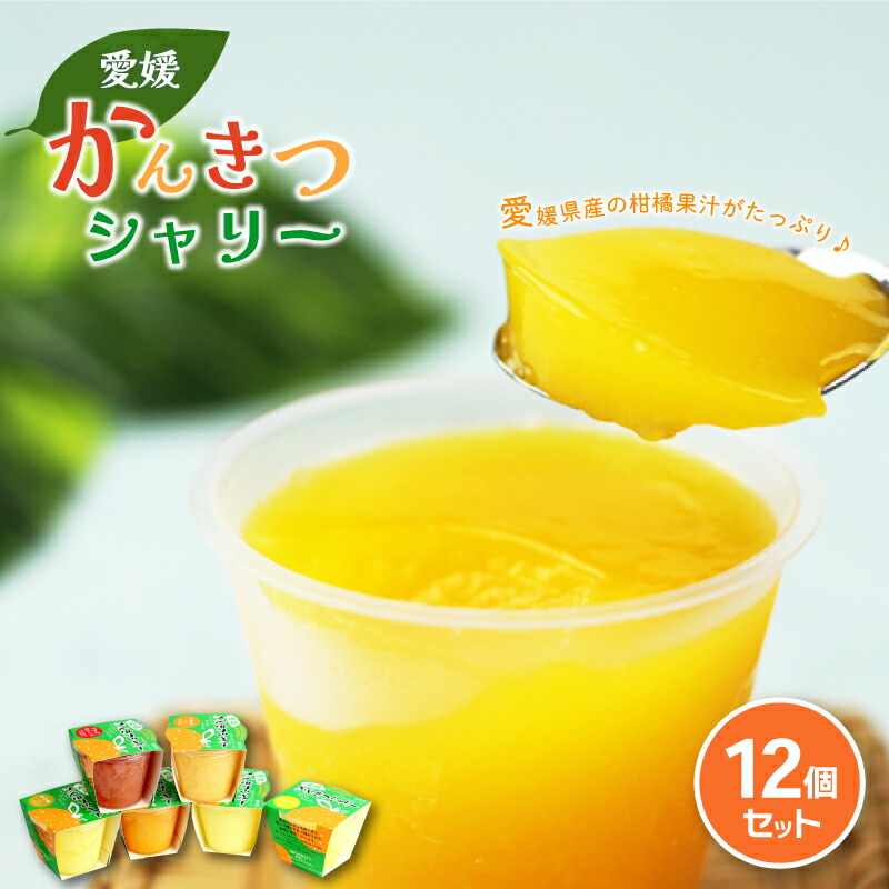 【ふるさと納税】 えひめ 柑橘 シャリー ( シャーベット ゼリー ) 12個 | みかん 蜜柑 柑橘 デザート 果汁 半解凍 シャーベット スイーツ お取り寄せ 人気 おすすめ 愛媛県 松山市 オレンジフーズ