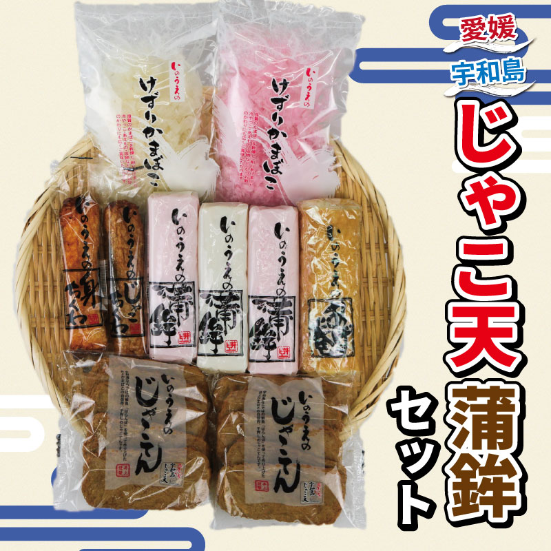 【ふるさと納税】 ＼10営業日以内発送／ じゃこ天 蒲鉾 詰め合わせ セット 井上蒲鉾本舗 手押しじゃこ天 10枚 かまぼこ 3本 揚巻 1本 竹輪 2本 けずり蒲鉾 2袋 ちくわ 揚げかまぼこ 冷蔵 小魚 すり身 練り物 惣菜 加工品 特産品 郷土料理 国産 愛媛 宇和島 C024-003002