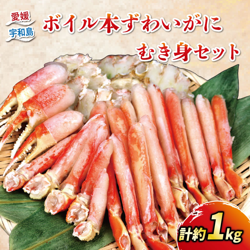 【ふるさと納税】 ＼10営業日以内発送／ 蟹 カニ ボイル ずわいがに むき身 セット 総重量 約 1kg ニューバーク 本ズワイガニ kani 本ずわいがに 冷凍 カニ 蟹 ずわいがに ずわい蟹 蟹 ボイル蟹 肩 蟹脚 カニ脚 爪 カニ爪 蟹爪 爪下 人気のカニ 人気 愛媛 宇和島 D016-116007