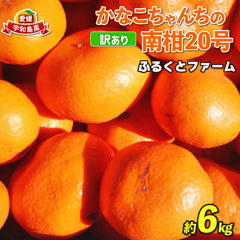 【ふるさと納税】 訳あり 南柑20号 6kg ふるくとファーム 先行予約 かなこちゃんち 温州みかん 果物 くだもの フルーツ 柑橘 みかん 蜜柑 mikan ビタミンC たっぷり 愛媛ミカン 愛媛蜜柑 愛媛みかん 農家直送 産地直送 数量限定 国産 愛媛 宇和島 B010-037005