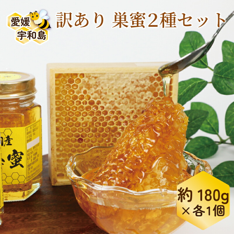 【ふるさと納税】 訳あり 巣蜜 2種 セット 百花蜜 みかん蜜 180g &times; 2 元気や はちみつ ハチミツ わけあり 訳アリ 非加熱 はちみつ 蜜柑 みかん蜜 みかん 国産はちみつ 純粋はちみつ 生はちみつ 生蜂蜜 蜂蜜 ハニー honey 数量限定 産地直送 国産 愛媛 宇和島 F020-176015｜愛媛県宇和島市