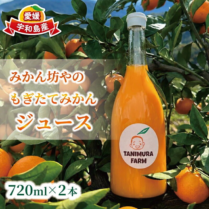【ふるさと納税】 みかん 坊や の もぎたて みかん ジュース 谷村農園 720ml &times; 2本 セット ストレートジュース 温州みかん みかんジュース 蜜柑 mikan フルーツジュース 果汁 100% 飲料 柑橘 ギフト 贈答用 果物 くだもの フルーツ 国産 愛媛 宇和島 H011-201001｜愛媛県宇和島市
