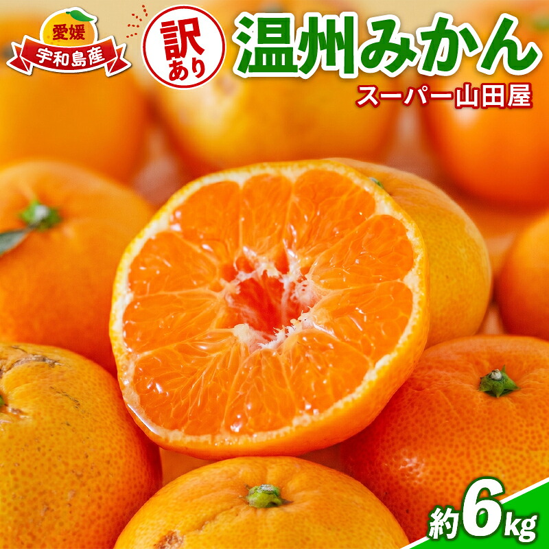 【ふるさと納税】 みかん 訳あり 温州みかん 約6kg スーパー山田屋 先行予約 温州 みかん 甘い 果物 くだもの フルーツ 柑橘 mikan 蜜柑 愛媛蜜柑 愛媛みかん わけあり サイズ 不揃い 産地直送 数量限定 国産 愛媛 宇和島 B010-198001｜愛媛県宇和島市 7,800円