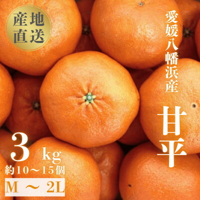 【ふるさと納税】＼ 愛媛が誇る 高級みかん 希少品種 / 甘平 (かんぺい) 3kg 【D20-5】_ 蜜柑 みかん ミカン フルーツ 果物 くだもの 柑橘類 柑橘 人気 美味しい 愛媛県 八幡浜市 ふるさと 【1094583】