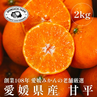 【ふるさと納税】創業百八年 愛媛みかんの老舗【甘平2kg】家庭用【新口農園】【C70-10】_ みかん ミカン 柑橘 フルーツ 果物 くだもの 青果 甘平 かんぺい 産地直送 産直 愛媛 甘い 常温 家庭用 希少 名産地 【1451141】