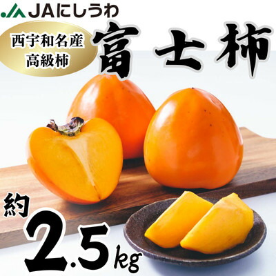 【ふるさと納税】JAにしうわの季節のくだもの(富士柿約2.5kg)【C08-88】【1516812】
