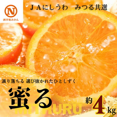 【ふるさと納税】JAにしうわの季節の柑橘(みつる共選「蜜る」約4kg)【C08-48】【1443355】