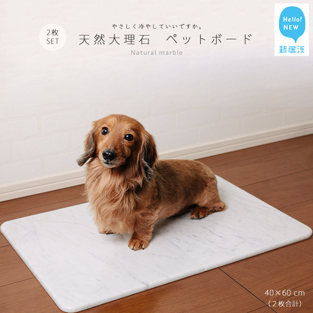 ふるさと納税 ひんやり 天然大理石 ペットボード セット 小型犬 40x60cm 大型猫 2枚