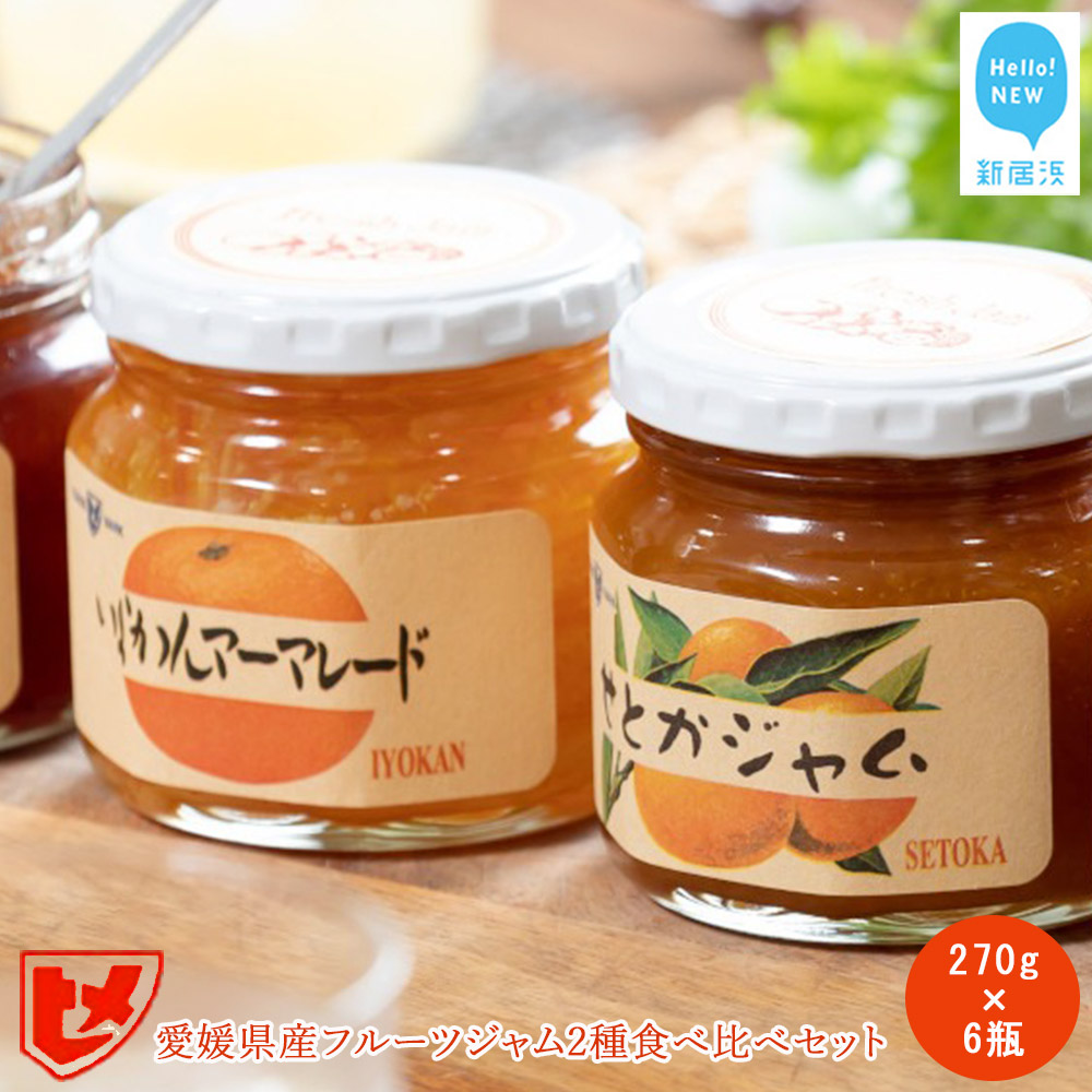 【ふるさと納税】 柑橘 瓶 愛媛県産フルーツジャム（せとか・伊予柑）2種食べ比べセット（270g×6瓶） みきゃんの列車箱入り　ギフトにも最適！　愛媛果汁食品