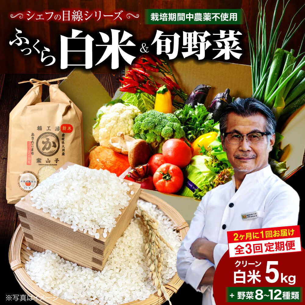 【ふるさと納税】【全3回定期便】【2ヶ月に1回】ふるさと納税限定!  旬のお野菜セット+クリーン白米 | 人気 おすすめ ランキング おいしい 大洲市/有限会社ヒロファミリーフーズ[AGBX040] 70000 70000円 以上