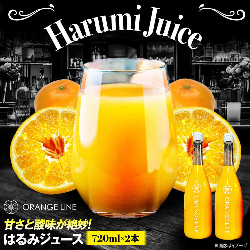 【ふるさと納税】【お中元対象】みかんジュース はるみジュース 2本 大洲市/ORANGE LINE [AGCT001] ストレート 果汁100 ドリンク 飲み物 セット 濃厚 国産 くだもの 果物 ミカンジュース ジュース 愛媛県産 大洲市産 おすすめ 人気 お取り寄せ 送料無料｜愛媛県大洲市