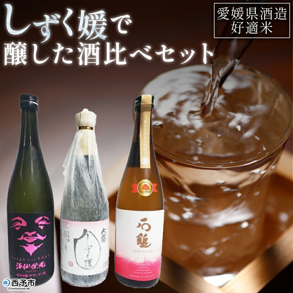 【ふるさと納税】＜愛媛県酒造好適米「しずく媛」で醸した酒比べセット＞『1か月以内に順次出荷予定』 日本酒 お酒 酒 地酒 飲み比べ ギフト 贈答 石鎚 純米吟醸 プリンセスミチコ 栄光酒造 Laugh with SAK 純米大吟醸 愛媛県 西予市【常温】｜愛媛県西予市 17,520円