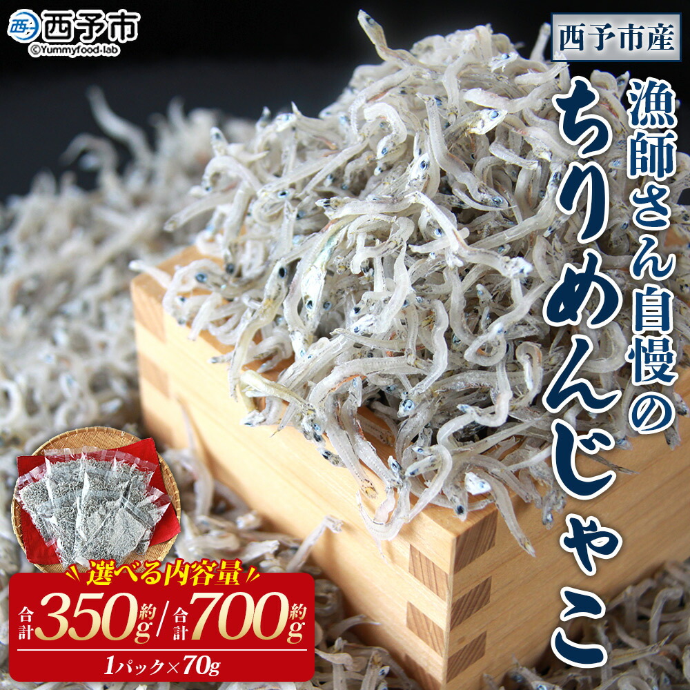 【ふるさと納税】＜漁師さん自慢のちりめんじゃこ 合計350g/700g（1パック70g入り）＞ しらす シラス おじゃこ 魚 さかな 小魚 魚介類 乾燥 海の幸 海鮮 小分け 個包装 おすそ分け 国産 産地直送 送料無料 特産品 濱田水産 愛媛県 西予市【冷蔵】『1か月以内に順次出荷予定』