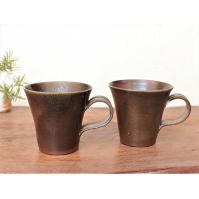 備前焼 コーヒーカップ(中) 2個セット st-009