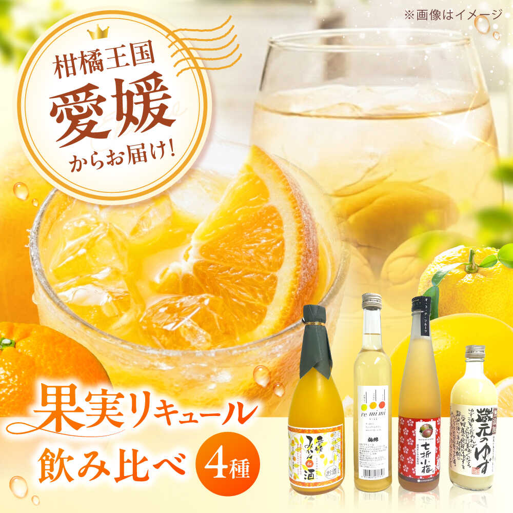 【ふるさと納税】リキュール 果実系リキュール 呑み比べ 4本セット / お酒 果実酒セット 詰め合わせ 飲み比べセット リキュール / 愛媛県砥部町/愛媛県酒造協同組合[BJAV001] 20,720円