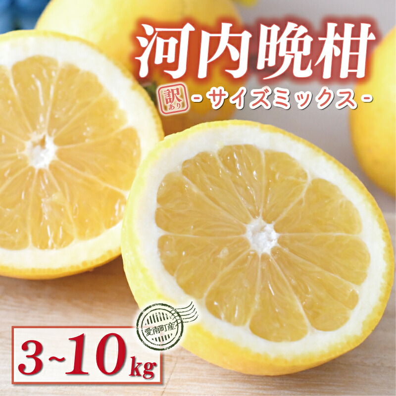 【ふるさと納税】 訳あり 河内晩柑 3kg 6kg 7kg 10kg サイズミックス みかん かわちばんかん ミカン mikan わけあり 愛南ゴールド あいなん ゴールド 美生柑 文旦 派生 国産 減農薬 数量限定 特産品 人気 小玉 含む 柑橘 少額 お試し 少量 規格外 宮下明良 愛南町 愛媛県