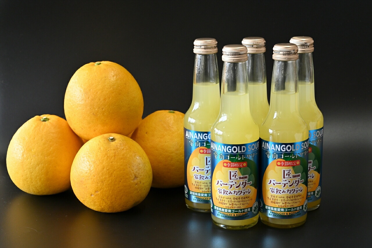 【ふるさと納税】 匠バーテンダー家飲みカクテル「愛南ゴールドサワー250ml×5本」 愛南総研 道の駅MIC