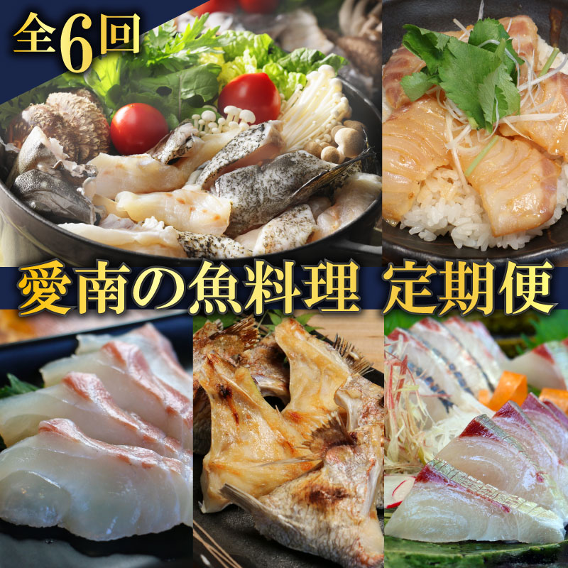 【ふるさと納税】  定期便 全6回 愛南の魚料理 クエ鍋セット タマクエ 鯛 タイ お造り 刺身 さしみ シマアジ フィーレ フィレ  鯛めし 丼 醤油 漬け カツ フライ ハラミ 唐揚げ カマ 焼き グリル 海鮮 魚介 海の幸 お楽しみ ギフト プレゼント 贈り物 愛南サン・フィッシュ