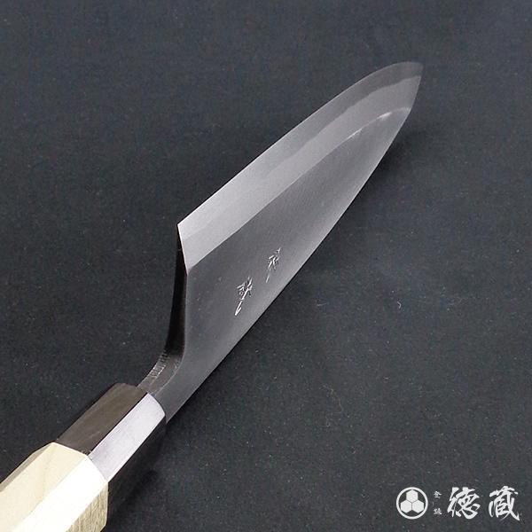 土佐打ち刃物 左片刃 出刃包丁 朴八角柄 白紙2号 210mm 徳蔵オリジナル