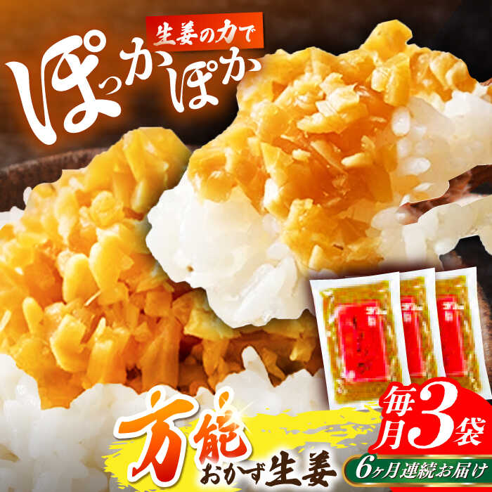 【ふるさと納税】【6回定期便】高知の生姜使った【万能おかず生姜】3袋セット / しょうが おかずしょうが 【株式会社 四国健商】[ATAF144]