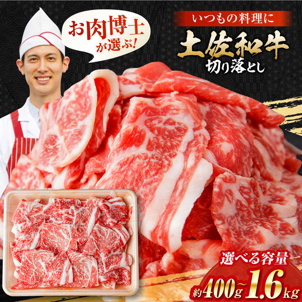 【ふるさと納税】高知県産 土佐和牛 切り落とし 400g～1.6kg〈選べる内容量〉 炒め物 すき焼き用 牛肉 肉 牛 切落し 切り落とし すきやき 国産 おすすめ 人気 ランキング 高評価 切落し 【(有)山重食肉】[ATAP037]｜高知県高知市