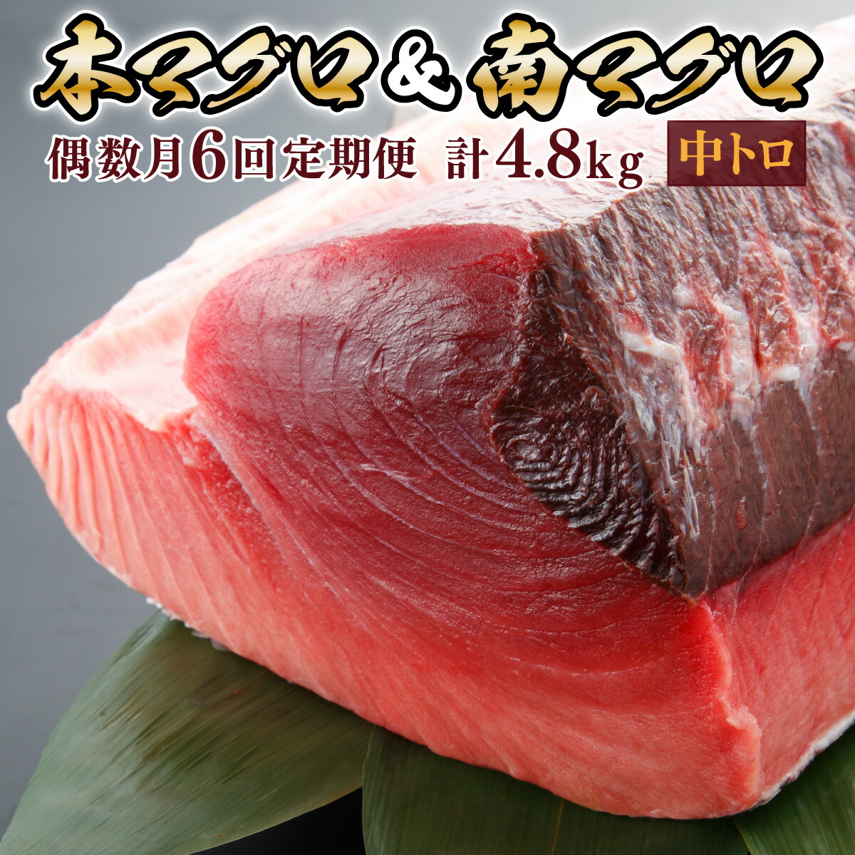 【ふるさと納税】 【６回定期便】 天然本マグロ　天然南マグロ　中トロ　各２柵　偶数月にお届け 刺身 漬け丼 海鮮丼 マグロ丼 ちらし寿司 鮪 まぐろ ネギトロ丼 魚介 惣菜 冷凍 送料無料 ＜eb004＞