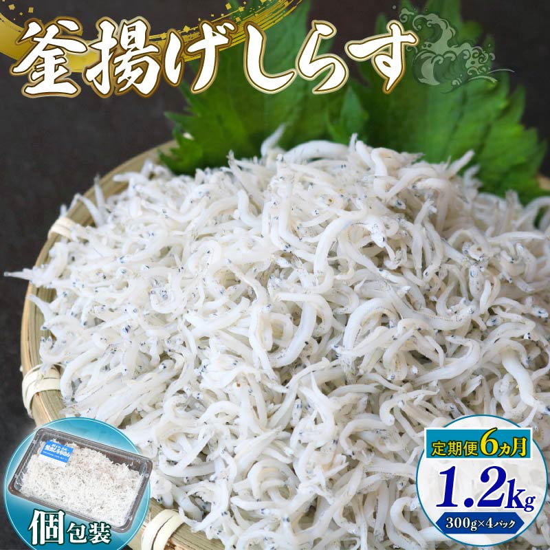 【ふるさと納税】 定期便6回 釜揚げしらす 1.2kg シラス しらす ちりめん じゃこ かちり 小魚 魚貝 魚貝類 海鮮 釜揚げ ごはん 丼 魚 料理 しらす丼 シラス丼 高知県 南国市
