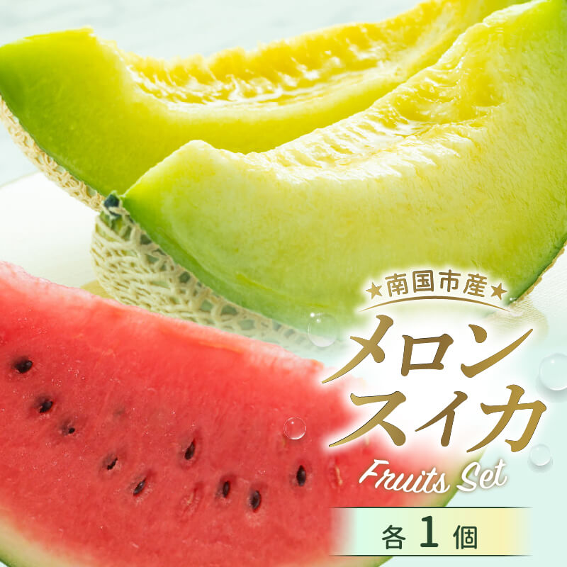 【ふるさと納税】 高知県南国市産／メロン・スイカセット | フルーツ くだもの デザート 詰め合わせ セット 高評価 厳選 ギフト 贈り物 人気 おすすめ 送料無料