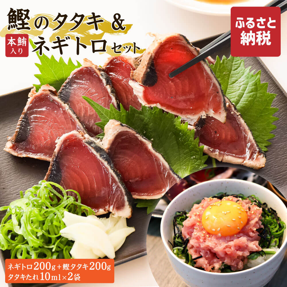 【ふるさと納税】本鮪入りネギトロ・鰹のタタキのセット ネギトロ200g かつおのたたき200g マグロ まぐろ まぐろたたき かつおタタキ 鰹 ねぎとろ ネギトロ丼 鮪 海鮮 詰め合わせ セット 冷凍 食品 お取り寄せグルメ おつまみ 酒の肴 故郷納税 5000円ちょうど 高知