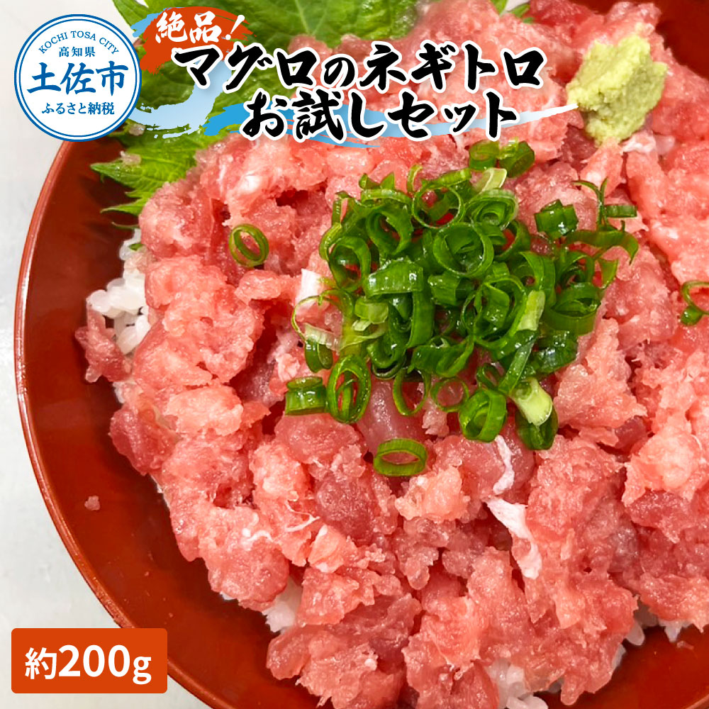 【ふるさと納税】マグロのネギトロ お試しセット 約200g（約1~2人前）薬味・醤油付き / まぐろ 鮪 ねぎとろ 魚介 海鮮 海鮮丼 お寿司 おかず 新鮮【さかなの森澤　マル祐】[BQAM014]