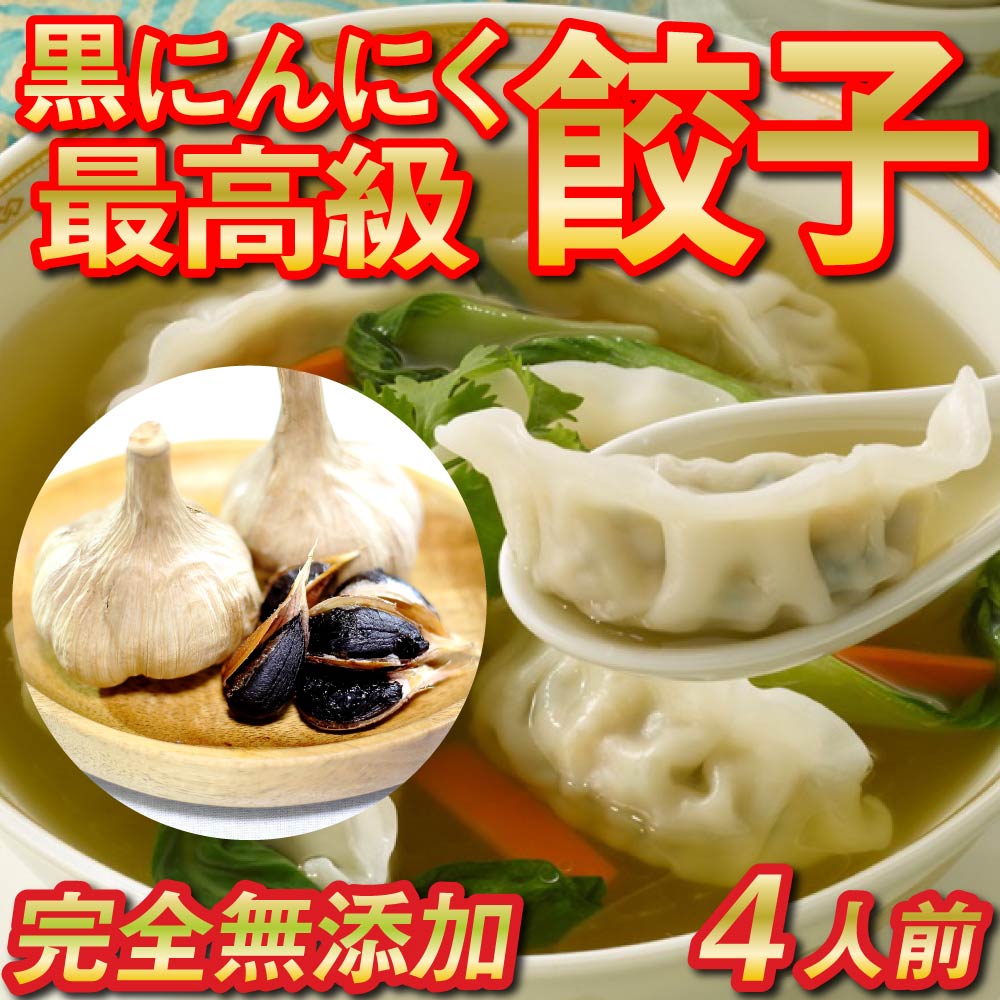 【ふるさと納税】 有機 黒 ニンニク と 四万十 豚 で作った 最高級 餃子 （ 4パック 4人前 ）ぎょうざ ギョウザ にんにく 高知 野菜 EA0311