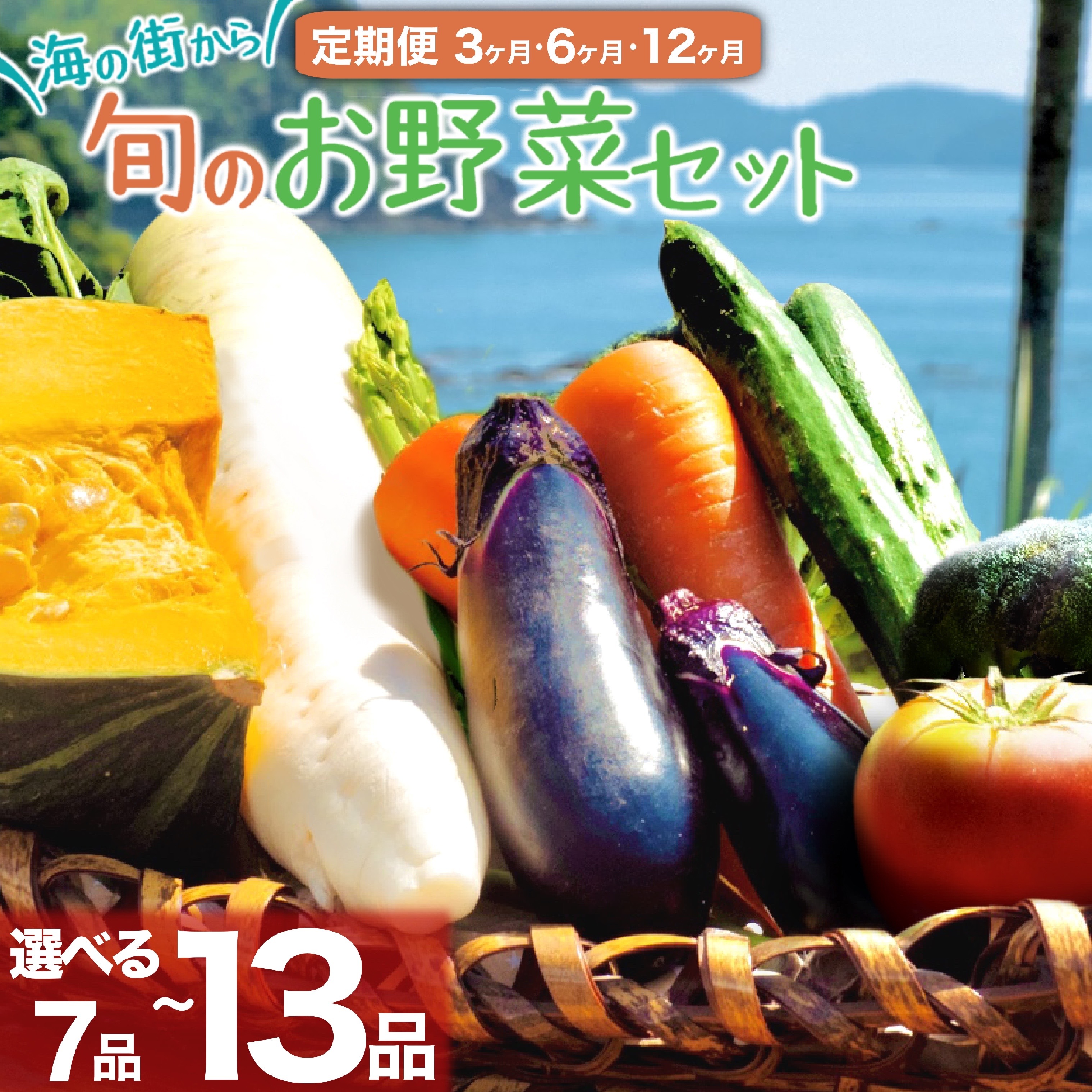 【ふるさと納税】 定期便 野菜 7～13品 3回 6回 12回 詰め合わせ セット 毎月お届け 高知県 須崎市人気 ランキング 食品 お楽しみ バラエティ おすすめ 3か月 6か月 12か月 やさい 野菜定期便 ふるさと納税野菜