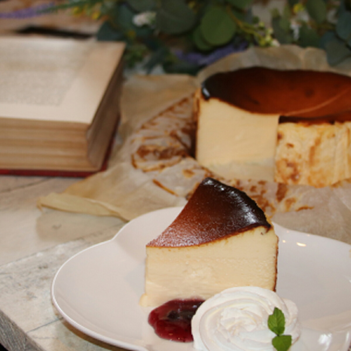 ふるさと納税 直七バスクチーズケーキ 美しい 休日