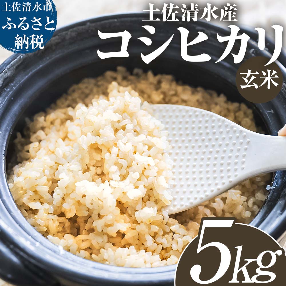 【ふるさと納税】土佐清水産コシヒカリ 玄米 5kg 5キロ 先行予約 令和7年8月中旬以降順次発送予定 お米 おこめ 米 こめ ごはん 飯 こしひかり ブランド米 おいしい 国産 送料無料 高知県 土佐清水市 故郷納税 返礼品 高知【R01394】