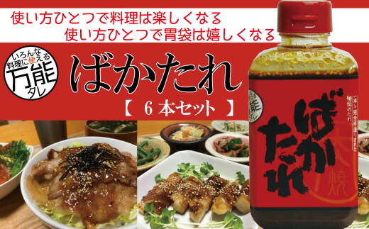 【ふるさと納税】26-689．完全手作り！いろんな料理に使える万能な秘伝のたれ「ばかたれ」 6本 セット 秘伝 焼肉のたれ タレ 甘さ コク クセになる ご当地 調味料 万能 炒め 料理 調理 アレンジ 高知 四万十 しまんと お取り寄せ 送料無料 15,120円