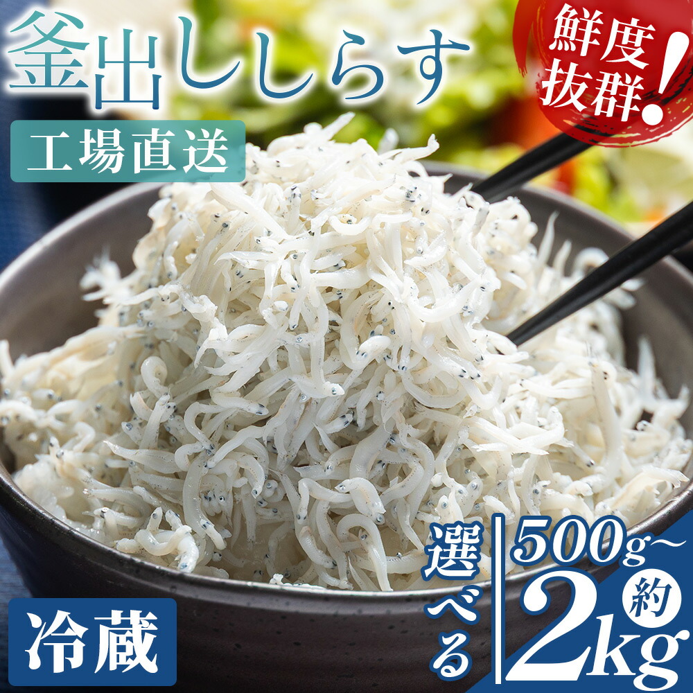 【ふるさと納税】【選べる内容量】釜出ししらす(ちりめん)(選べる内容量:計約500g~約2kg) - 時短 選べる 数量 国産 ちりめんじゃこ 離乳食 しらす シラス 稚魚 魚介 魚 海産物 釜茹で ドロメ サラダ 料理 ご飯のお供 10000円台 三浦屋海産 高知県 香南市 【冷蔵】|高知県香南市