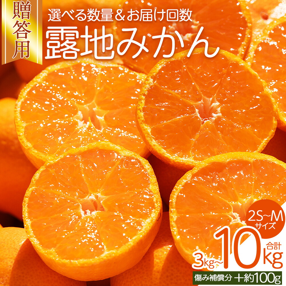 【ふるさと納税】【2026年10月下旬発送】露地みかん(2S～Mサイズ) 3kg/5kg/10kg 贈答用 （傷み補償分 ＋約100g）- 先行予約 数量限定 大容量 小玉 ミカン 蜜柑 柑橘 フルーツ 果実 果物 青果 贈物 贈り物 御礼 お礼 国産 5キロ ギフト高知県 香南市【常温】 Rom-0010｜高知県香南市 18,720円