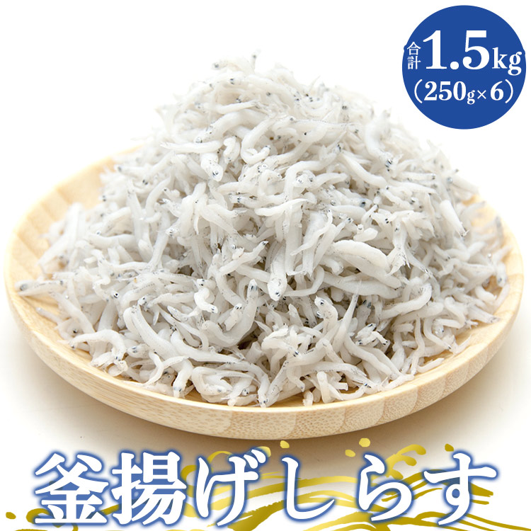 【ふるさと納税】土佐名産 釜揚しらす1.5kg(250g×6) - 小分け シラス じゃこ おかず ご飯のお供 食事 丼 おつまみ 酒の肴 魚 和食 ギフト 贈答 贈り物 送料無料 高知県 香南市【冷凍】tk-0013